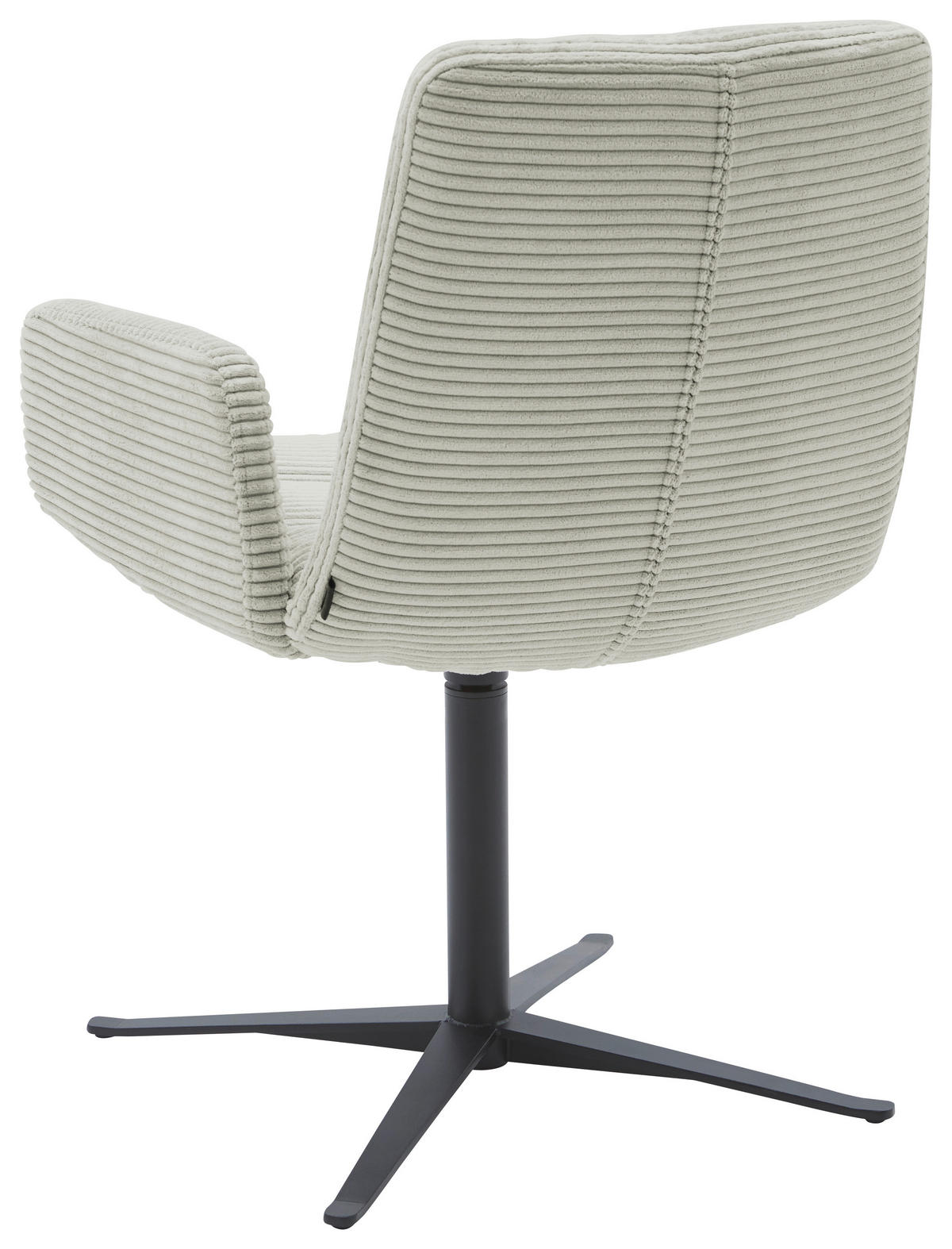 ARMLEHNSTUHL  in Cord  - Greige/Schwarz, Design, Textil/Metall (61/88/66cm) - Dieter Knoll