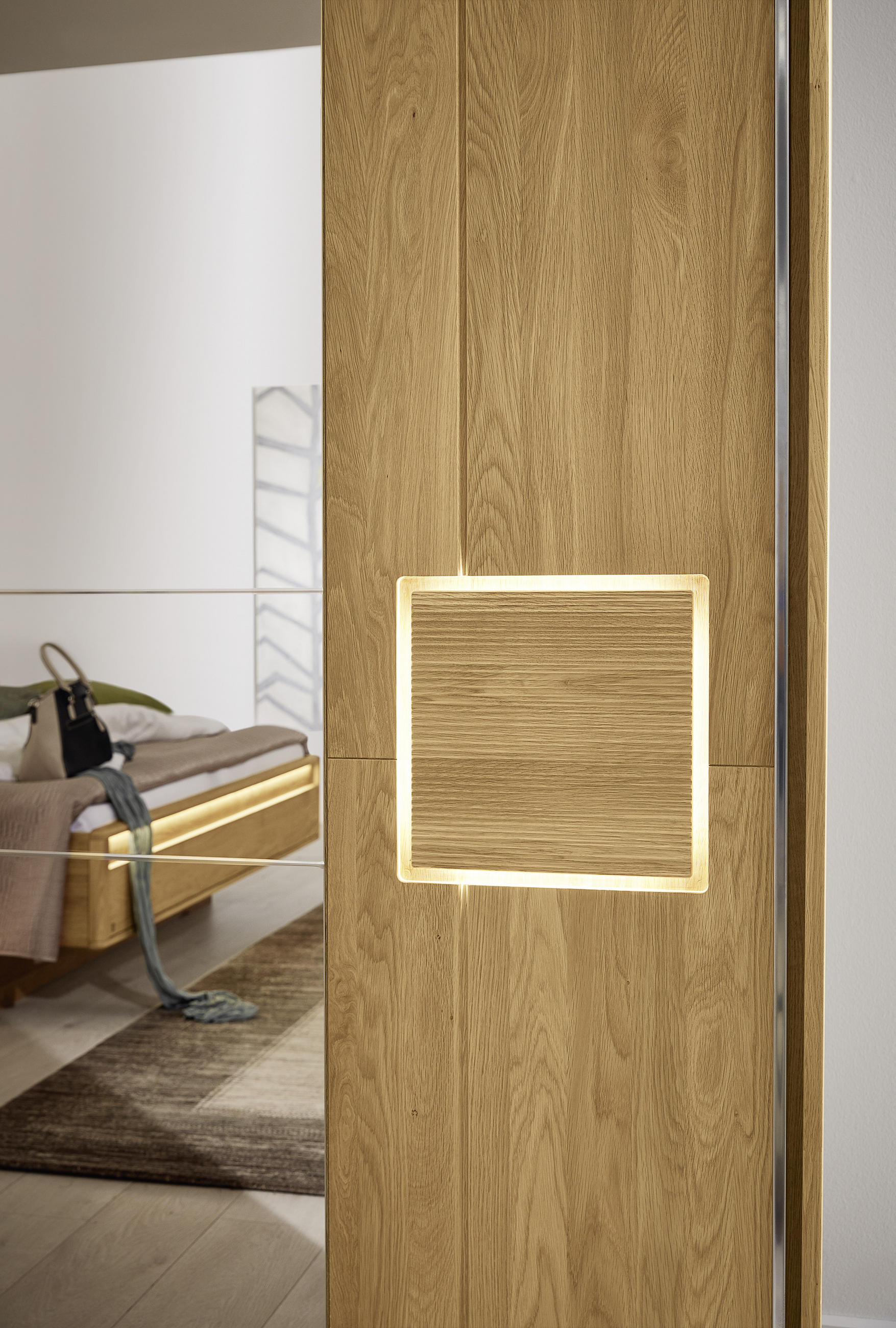 SCHLAFZIMMER Eichefarben  - Eichefarben, KONVENTIONELL, Holz/Holzwerkstoff (180/200cm) - Musterring