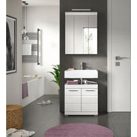 BADEZIMMER 2-teilig  in 60 cm  - Weiss Hochglanz/Weiss, Modern, Glas/Holzwerkstoff (60cm) - MID.YOU