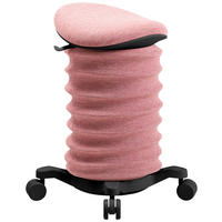 BÜROHOCKER Rosa, Schwarz  - Schwarz/Rosa, Design, Kunststoff/Textil (37,5/58-70/36cm) - Topstar