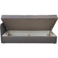 LIEGE in Flachgewebe Grau  - Schwarz/Grau, Basics, Kunststoff/Textil (205/90/95cm) - Xora
