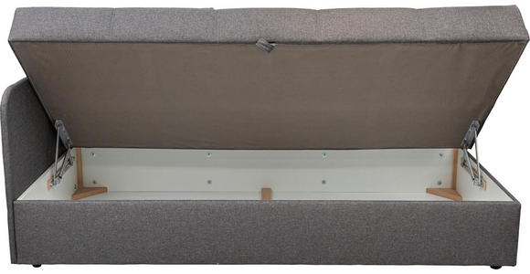 LIEGE in Flachgewebe Grau - Schwarz/Grau, Basics, Kunststoff/Textil (205/90/95cm) - Xora