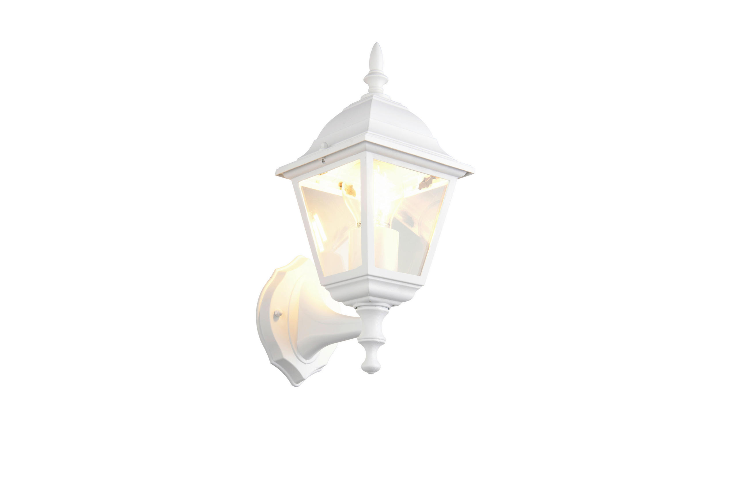 AUßENWANDLEUCHTE Livenza 14/34/19 cm  - Klar/Weiß, KONVENTIONELL, Glas/Metall (14/34/19cm) - Trio Leuchten