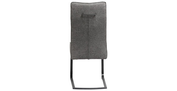 SCHWINGSTUHL in Eisen Webstoff - Schwarz/Grau, Design, Textil/Metall (44/102/64cm) - Novel