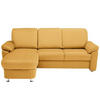 ECKSOFA in Flachgewebe Currygelb  163/220 cm  - Chromfarben/Currygelb, KONVENTIONELL, Textil/Metall (163/220cm) - Beldomo System