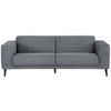 3-SITZER-SOFA OSLO_LZ in Webstoff Dunkelgrau  - Dunkelgrau/Schwarz, Design, Holz/Textil (218/77/93cm) - MID.YOU