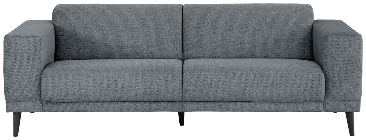 3-SITZER-SOFA OSLO_LZ in Webstoff Dunkelgrau  - Dunkelgrau/Schwarz, Design, Holz/Textil (218/77/93cm) - MID.YOU