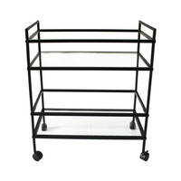 SERVERINGSVAGN i klar, svart  - klar/svart, Modern, metall/glas (70/81/81cm) - Novel