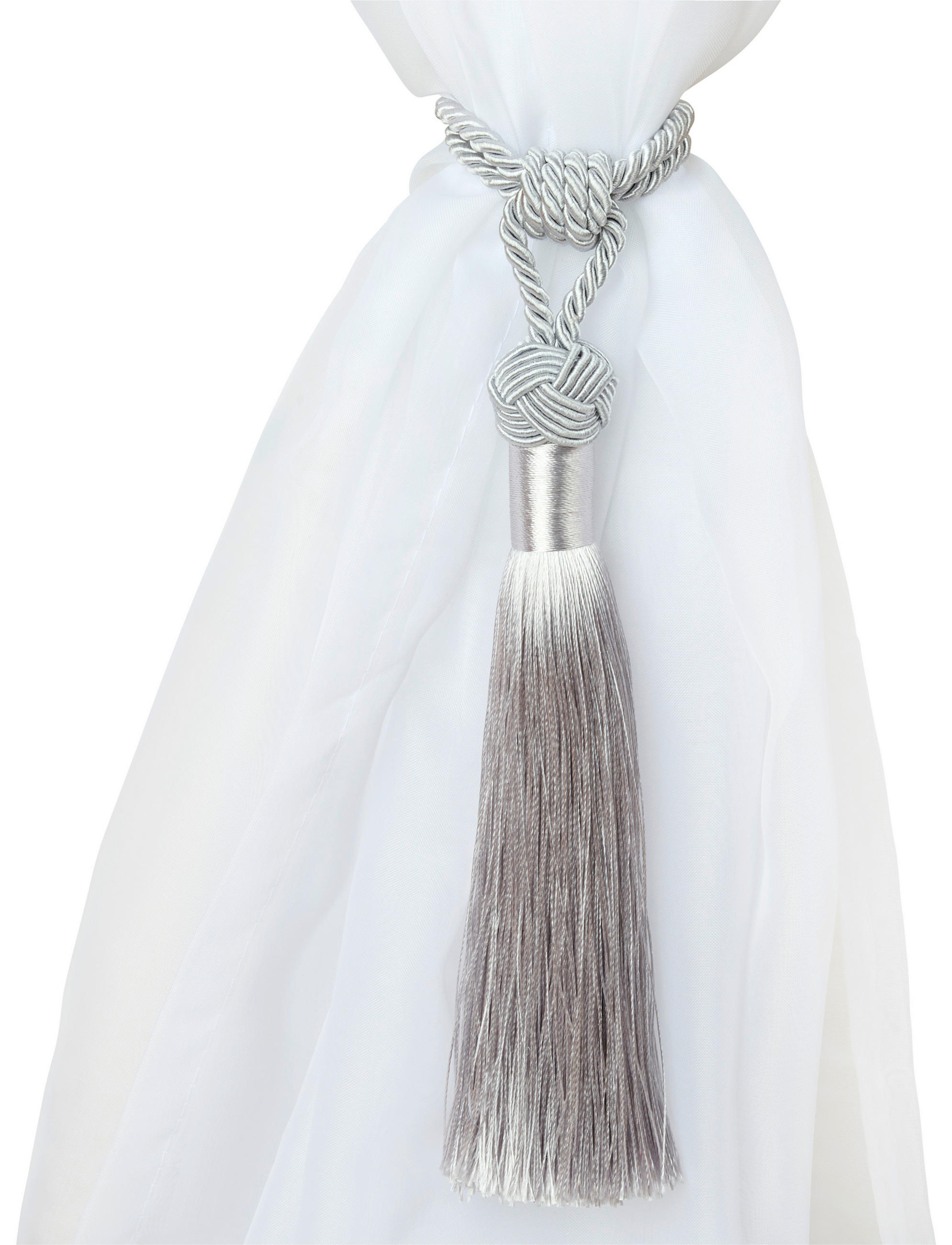 RAFFHALTER 2ER SET 60 cm  - Silberfarben, Basics, Textil (60cm) - Esposa