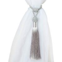 RAFFHALTER 2ER SET 60 cm  - Silberfarben, Basics, Textil (60cm) - Esposa