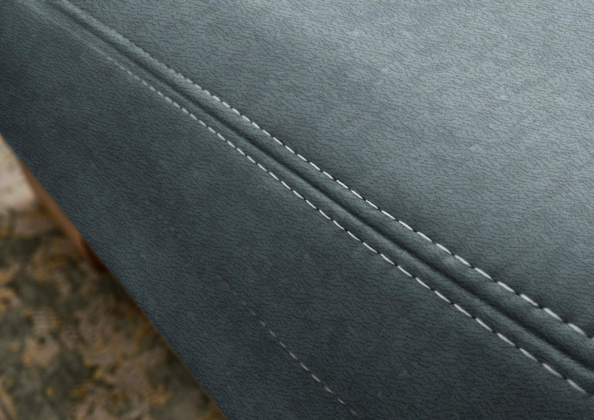 WOHNLANDSCHAFT in Mikrofaser Blau  - Wildeiche/Blau, Konventionell, Holz/Textil (185/343/243cm) - Voleo