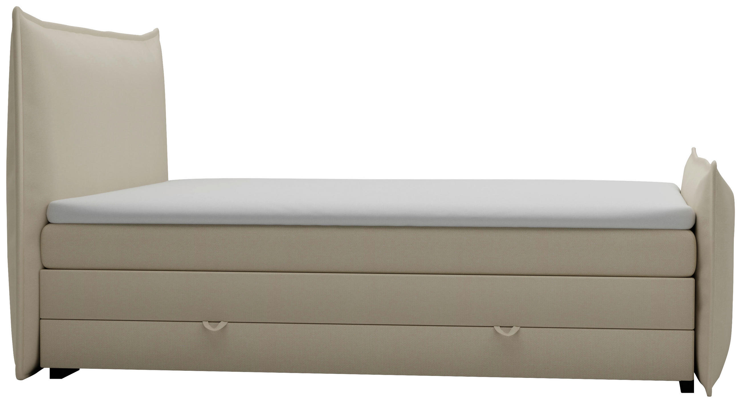 Thumbnail - Mid.you Boxspringbett, Beige, Textil, H3, Höhe ca. 17 cm, 180x200 cm, gepolstertes Kopfteil, in verschiedenen Größen erh...