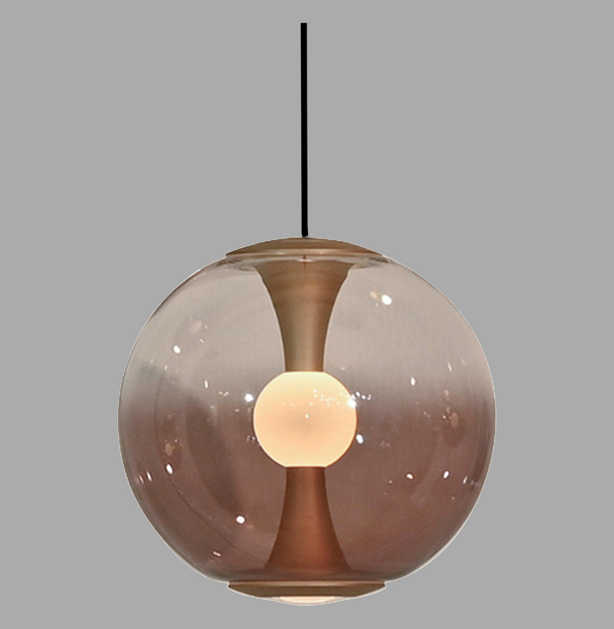 LED-PENDELLEUCHTE PURE Base-Glow 20/20/150 cm   - Bronzefarben, MODERN, Glas/Kunststoff (20/20/150cm) - Neuhaus PURE