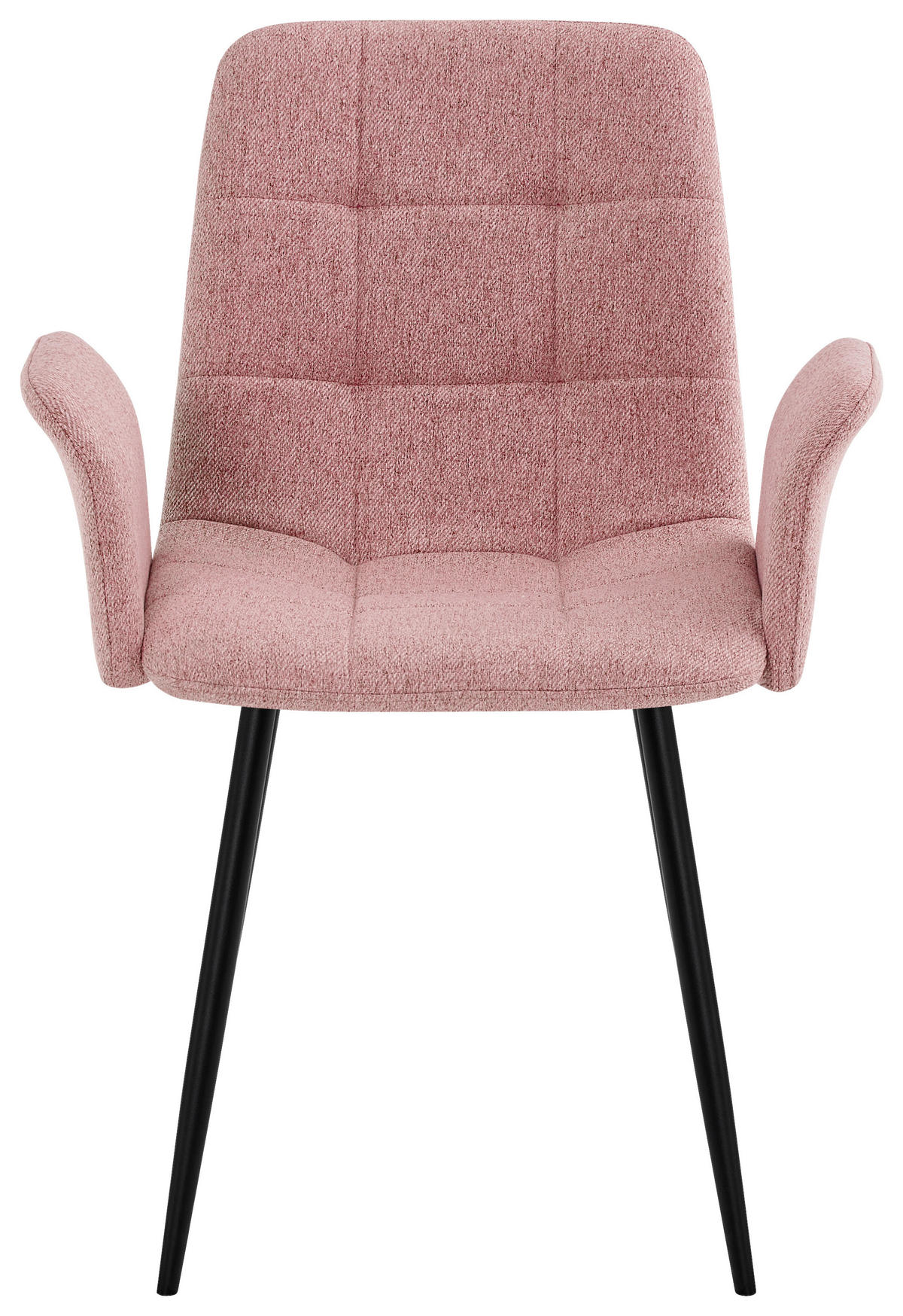 ARMLEHNSTUHL   Webstoff  - Schwarz/Rosa, Design, Textil/Metall (59/87,5/55cm) - Stylife