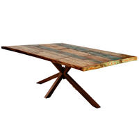 ESSTISCH 240/100/76 cm Echtholz  Holz, Metall rechteckig Braun, Multicolor  - Multicolor/Braun, MODERN, Holz/Metall (240/100/76cm) - MID.YOU