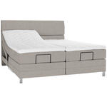 BOXSPRINGBETT 180/200 cm  in Greige  - Chromfarben/Greige, KONVENTIONELL, Kunststoff/Textil (180/200cm) - Voleo