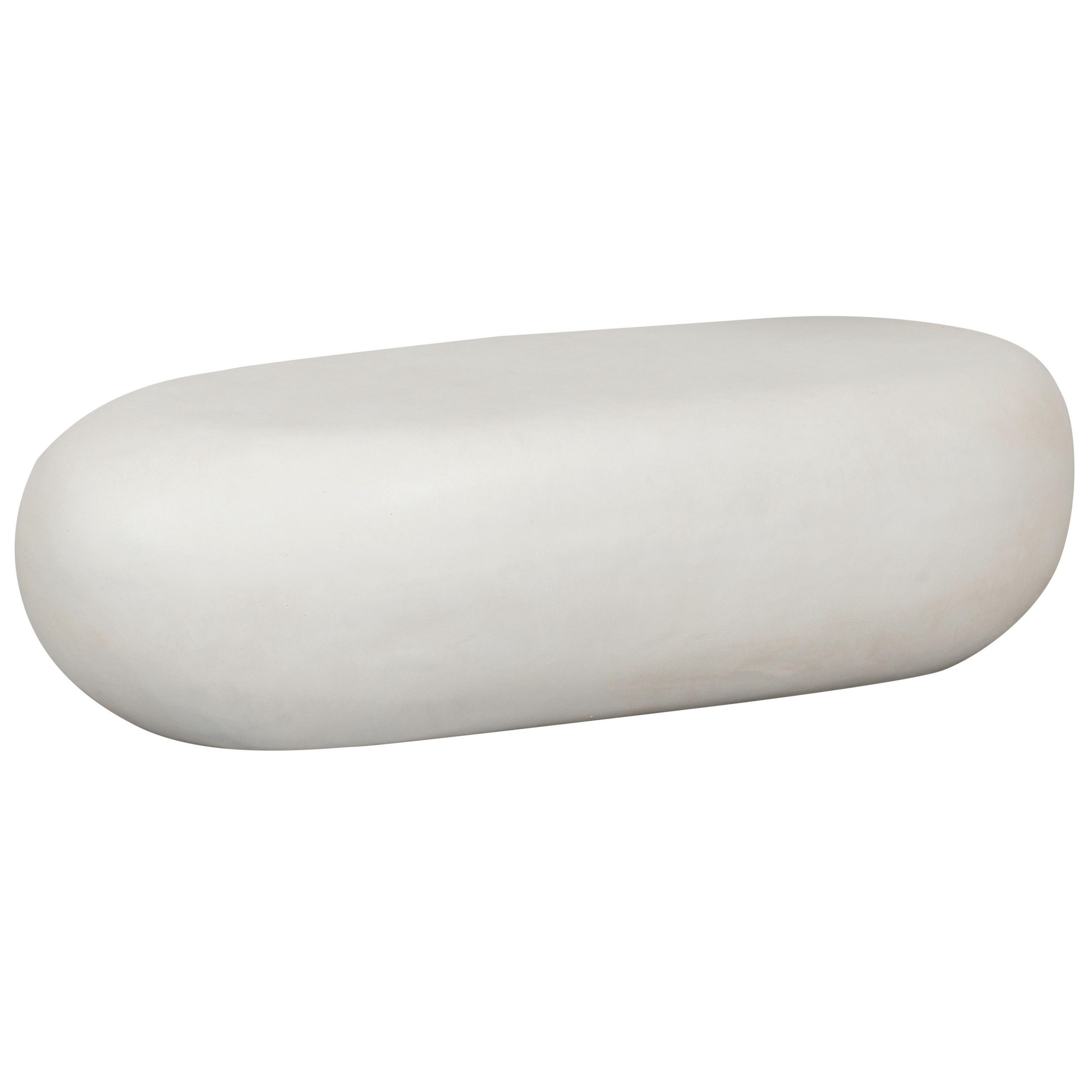 Livetastic Couchtisch Pebble Weiß 43x28x100 cm