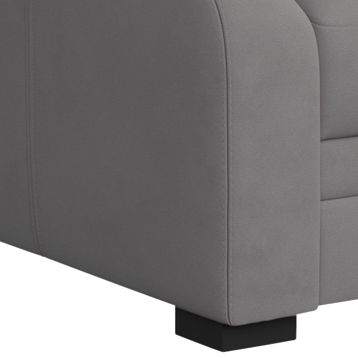 SESSEL Mikrofaser Hellgrau    - Hellgrau/Schwarz, Basics, Kunststoff/Textil (97/99/99cm) - MID.YOU