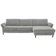 ECKSOFA  in Chenille, Flachgewebe Greige  316/175 cm  - Greige/Schwarz, Design, Textil/Metall (316/175cm) - Dieter Knoll