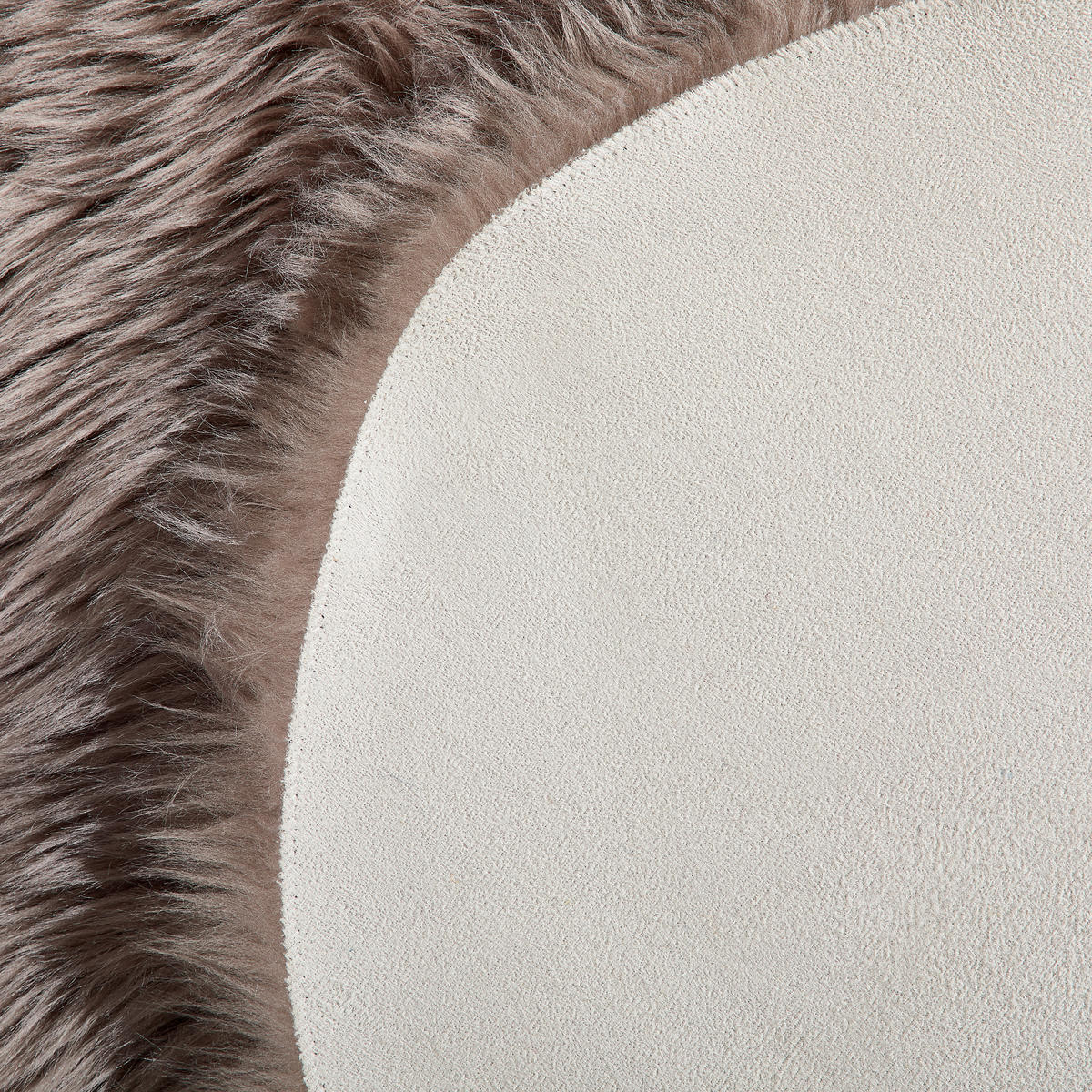 KUNSTFELL 60/180 cm Sarah Double Taupe Tierform  - Taupe, Basics, Kunststoff/Textil (60/180cm) - Novel