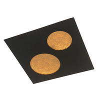 Aplică De Perete Cu Led 40/40/3,5 cm    - auriu/negru, Design, plastic/metal (40/40/3,5cm)