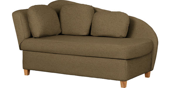 LIEGE  in Chenille, Flachgewebe Olivgrün  - Olivgrün, LIFESTYLE, Holz/Textil (85/97/180cm) - Novel