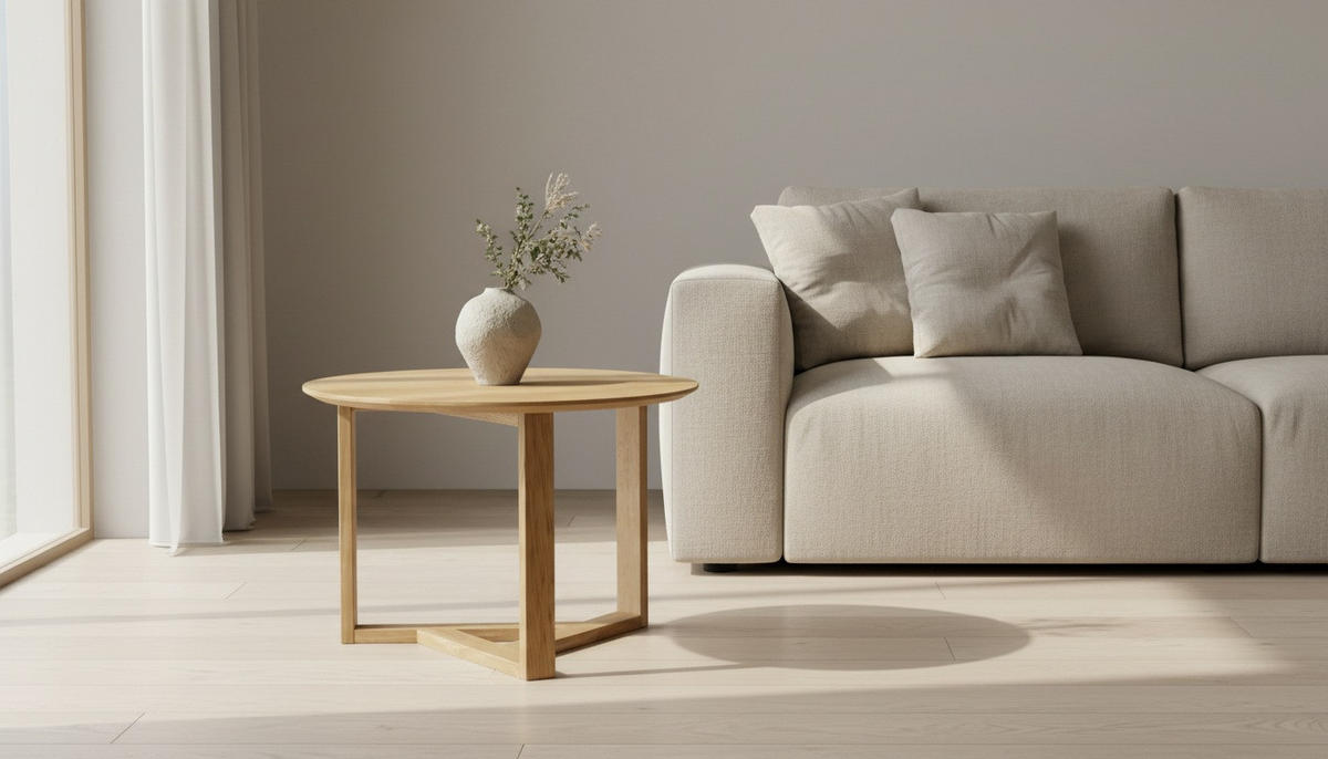 COUCHTISCH Wildeiche massiv 55/55/40 cm rund Wildeiche  - Wildeiche, Design, Holz (55/55/40cm) - Linea Natura