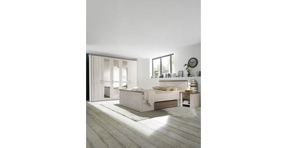 DREHTÜRENSCHRANK 241/212/62 cm 5-türig - Trüffeleichefarben/Weiß, LIFESTYLE, Glas/Holzwerkstoff (241/212/62cm) - Carryhome