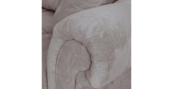 ECKSOFA  in Plüsch Grau  190/288 cm  - Dunkelbraun/Grau, KONVENTIONELL, Holz/Textil (190/288cm) - Carryhome