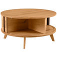 COUCHTISCH Eiche furniert, massiv 80/80/41 cm rund Eichefarben  - Eichefarben, Natur, Holz/Holzwerkstoff (80/80/41cm) - Waldwelt