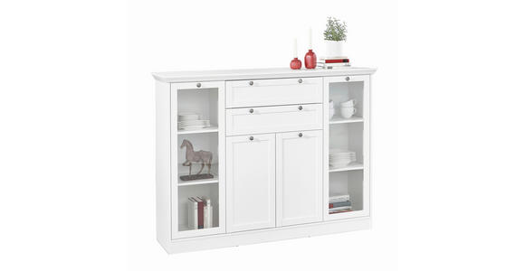 HIGHBOARD  in 160/120/40 cm  - Schwarz/Weiß, LIFESTYLE, Holzwerkstoff/Metall (160/120/40cm) - Carryhome