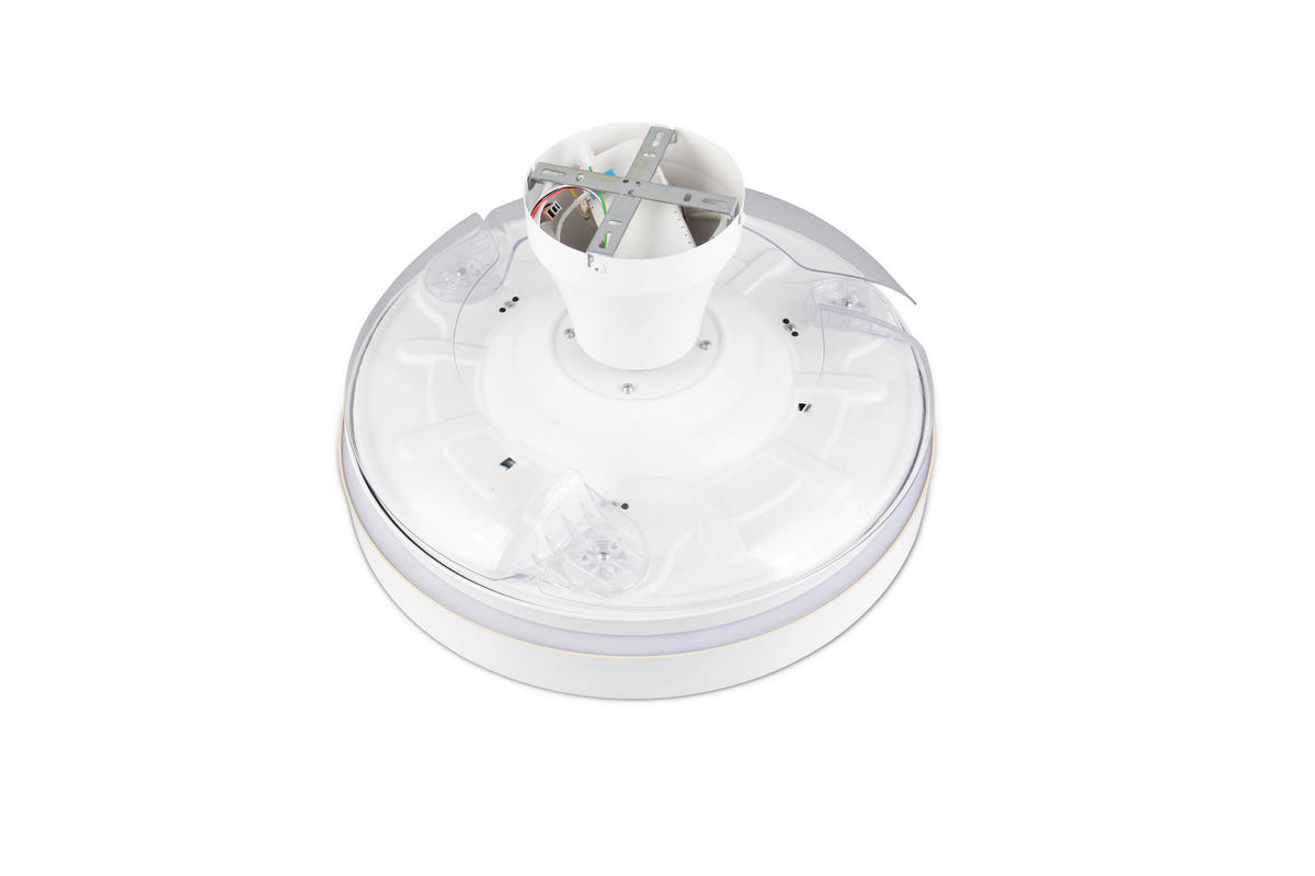 DECKENVENTILATOR - Klar/Weiß, Design, Kunststoff/Metall (49.5/29cm)