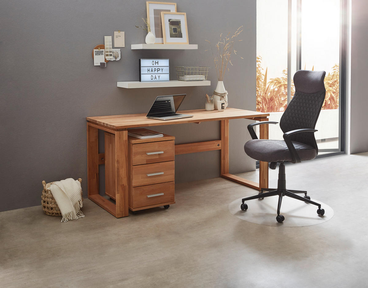 SCHREIBTISCH 160/70/75 cm  in Buchefarben  - Buchefarben, KONVENTIONELL, Holz (160/70/75cm) - Linea Natura