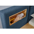 BETT 200/200 cm  in Zirbelkieferfarben, Blau  - Blau/Zirbelkieferfarben, Natur, Holz/Textil (200/200cm) - Valnatura