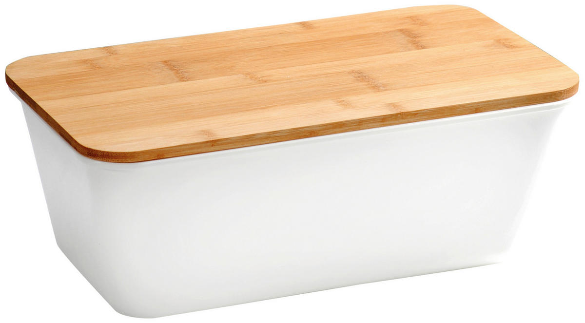 BROTKASTEN - Weiß, Basics, Holz/Kunststoff (36/21/15cm) - Kesper