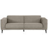 3-SITZER-SOFA in Webstoff Taupe  - Taupe/Schwarz, Design, Holz/Textil (218/77/93cm) - MID.YOU