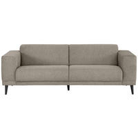 3-SITZER-SOFA in Webstoff Taupe  - Taupe/Schwarz, Design, Holz/Textil (218/77/93cm) - MID.YOU