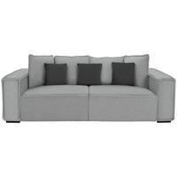 BIGSOFA in Hellgrau, Dunkelgrau  - Dunkelgrau/Hellgrau, Modern, Holz/Textil (244/62/117cm) - MID.YOU