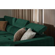 ECKSOFA in Feincord Waldgrün  205/284 cm  - Waldgrün/Schwarz, Design, Kunststoff/Textil (205/284cm) - Xora