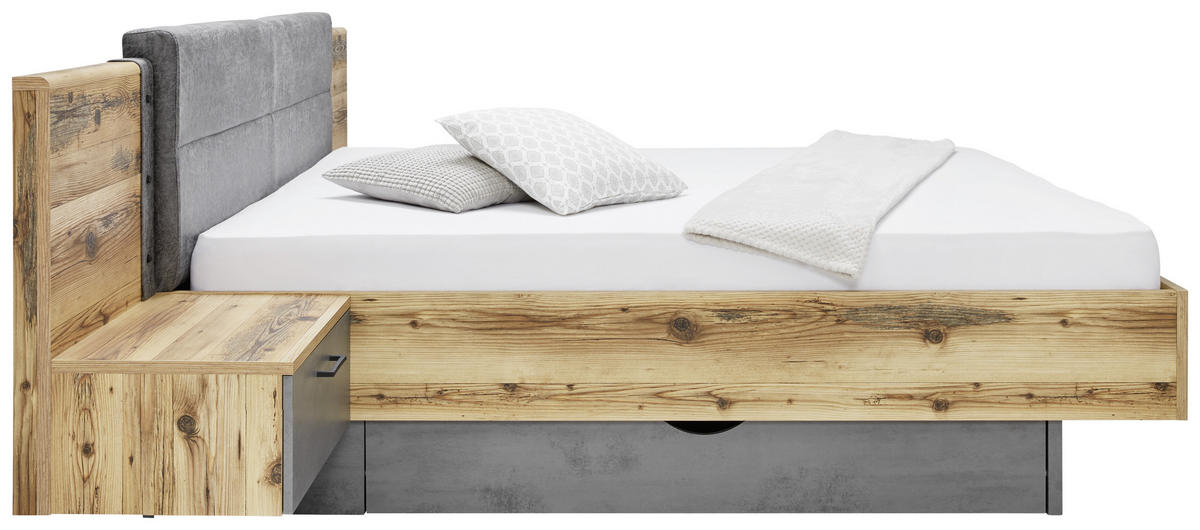 BETTKASTENSET 137,2/19,1/61,5 cm Grau  - Grau, MODERN, Holzwerkstoff (137,2/19,1/61,5cm) - Livetastic