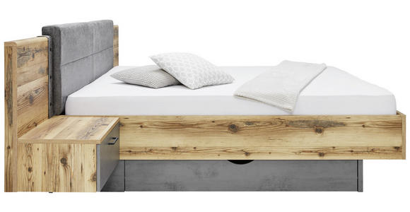 Bettkastenset Alicante - Grau, MODERN, Holzwerkstoff (137,2cm) - Luca Bessoni