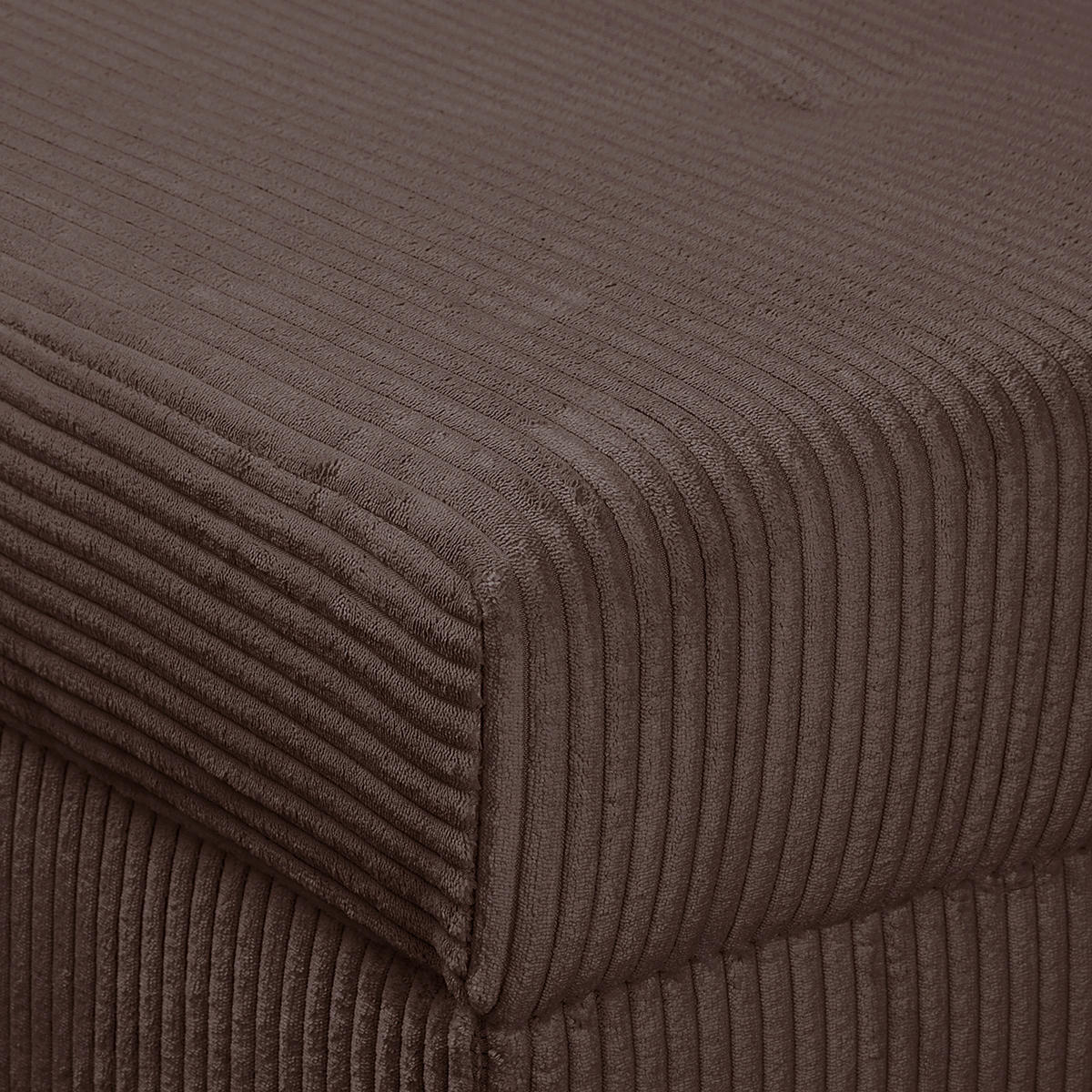 ECKSOFA inkl. Hocker Ariella Braun Cord  - Naturfarben/Braun, Design, Holz/Textil (231/161cm) - Livetastic