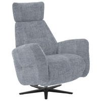 RELAXSESSEL in Textil Blaugrau  - Blaugrau/Schwarz, Design, Textil/Metall (78/113/90cm) - Dieter Knoll