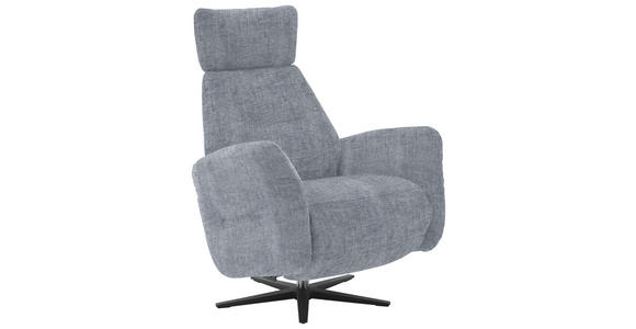 RELAXSESSEL in Textil Blaugrau - Blaugrau/Schwarz, Design, Textil/Metall (78/113/90cm) - Dieter Knoll