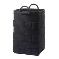 WÄSCHEKORB - Schwarz, Basics, Textil (34/34/57.5cm) - Aquanova