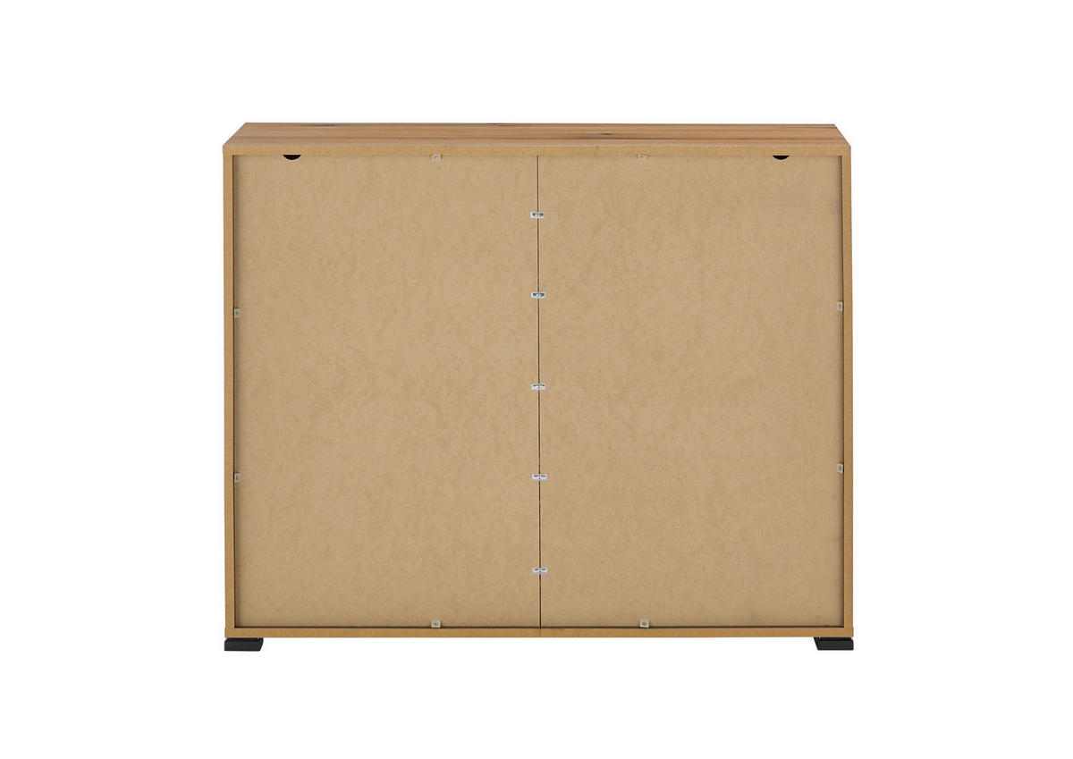 KOMMODE  in 100/80/40 cm  - Eichefarben/Schwarz, Design, Holzwerkstoff/Kunststoff (100/80/40cm) - home24