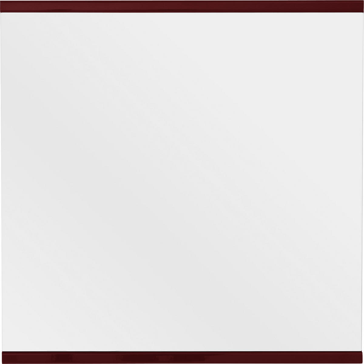 WANDSPIEGEL 75/75,6/4,6 cm  - Dunkelrot, Design, Glas/Holzwerkstoff (75/75,6/4,6cm) - Invivus