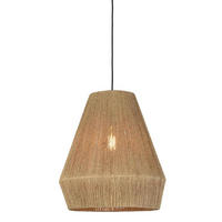 HÄNGLAMPA GOOD&MOJO 40/47 cm  - ljusbrun/svart, Natur, plast/naturmaterial (40/47cm) - Good & Mojo