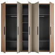 DREHTÜRENSCHRANK 250,8/228/60 cm,  in Eichefarben, Kaschmir, 5-türig  - Kaschmir/Eichefarben, Design, Holzwerkstoff/Metall (250,8/228/60cm) - Xora