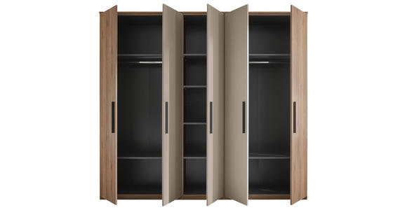 DREHTÜRENSCHRANK 250,8/228/60 cm,  in Eichefarben, Kaschmir, 5-türig  - Kaschmir/Eichefarben, Design, Holzwerkstoff/Metall (250,8/228/60cm) - Xora
